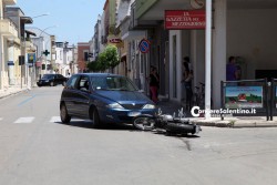 Leverano. Scontro tra auto e moto, 30enne in ospedale - Corriere Salentino