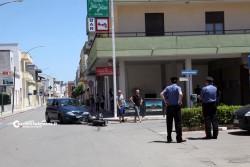 Leverano. Scontro tra auto e moto, 30enne in ospedale - Corriere Salentino