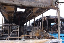 Quattro autobus in fiamme sulla Maglie-Otranto - Corriere Salentino