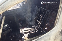 Attentato alla ditta "Caputo" di San Donato, in fiamme tre mezzi aziendali - Corriere Salentino