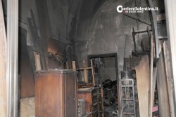 Corto circuito nel laboratorio di restauro, danni ingenti - Corriere Salentino