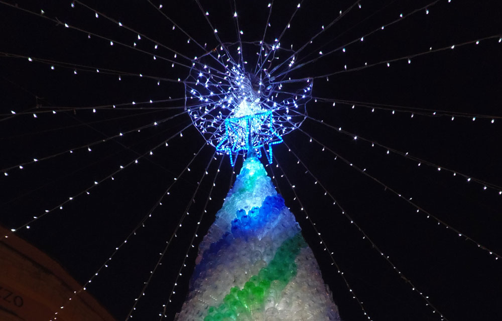 Il primo albero di Natale ecosostenibile di Monteroni