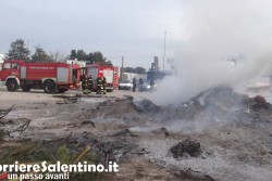 Brucia la fòcara di Maglie con tre giorni di anticipo: è caccia ai vandali - Corriere Salentino