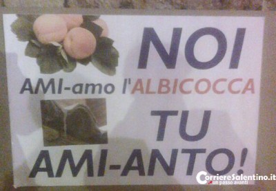 Manifesti esposti oggi per promuovere l'albicocca di Galatone