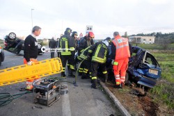 Rocambolesco incidente allo svincolo per Presicce, due feriti - Corriere Salentino