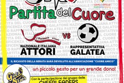 Partita della solidarietà a Galatone. in campo la Nazionale Italiana Attori e la Rappresentativa Galatea. - Corriere Salentino