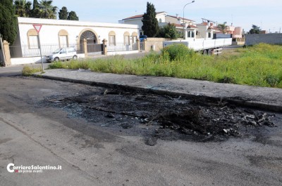 Il luogo in cui era parcheggiata la Kia