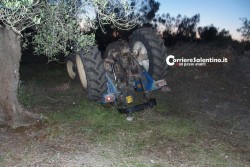 Trattore si ribalta e schiaccia il conducente: 64enne muore sul colpo - Corriere Salentino
