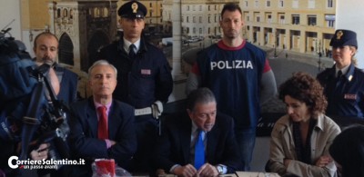 Una fase della conferenza stampa