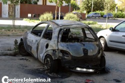 Notte di fuoco in città, distrutta dalle fiamme una Ford Ka: è doloso - Corriere Salentino
