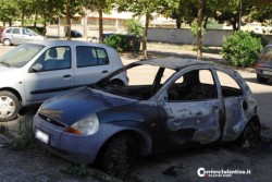 Notte di fuoco in città, distrutta dalle fiamme una Ford Ka: è doloso - Corriere Salentino
