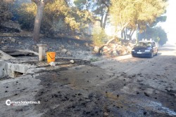 Fiamme e paura a Santa Cesarea, vasto incendio mette in allerta i residenti - Corriere Salentino