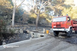 Fiamme e paura a Santa Cesarea, vasto incendio mette in allerta i residenti - Corriere Salentino