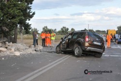 Schianto violento alla rotatoria dei "Giardini", due feriti: grave un bambino di 10 anni - Corriere Salentino