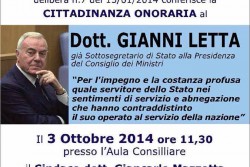 Carmiano, cittadinanza onoraria per Gianni Letta - Corriere Salentino