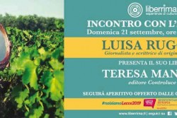 "Teresa Manara": presentazione dell'ultimo libro di Luisa Ruggio, il 21 settembre in anteprima nazionale - Corriere Salentino