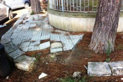 Via Eugenio Montale: marciapiedi impraticabili e pericolosi. Dantes: "A quando una soluzione definitiva?" - Corriere Salentino