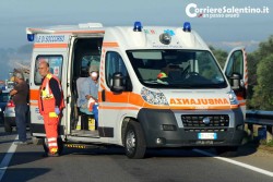 Violento tamponamento tra furgoni, due operai finiscono in ospedale - Corriere Salentino