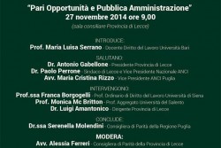Pari Opportunità e Pubblica Amministrazione: il workshop - Corriere Salentino