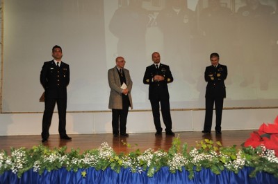 Un momento dello scambio di auguri