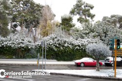 L'Italia nella morsa del gelo, neve in Puglia - Corriere Salentino