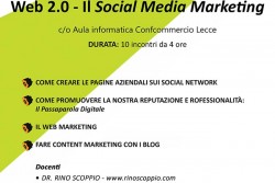 Aperte le iscrizioni per il corso “Web 2.0: il Social Media Marketing” - Corriere Salentino