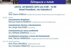 "Il licenziamento per motivi soggettivi tra legge Fornero e Job Act", convegno all'Hotel President - Corriere Salentino
