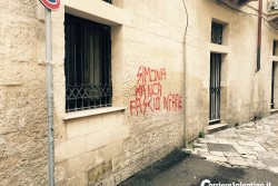 "Fascio infame", nuove intimidazioni sui muri della casa di Simona Manca - Corriere Salentino