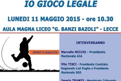 "Io gioco legale": al Banzi di Lecce si discute di problematiche relative alla violenza negli stadi - Corriere Salentino