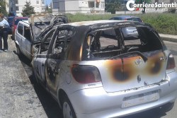 Doppio incendio a Maglie e Veglie nella notte, brucia anche l'auto di un poliziotto - Corriere Salentino