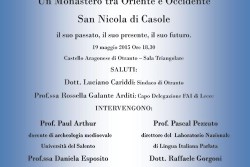 "Un monastero tra Oriente e Occidente": convegno ad Otranto - Corriere Salentino