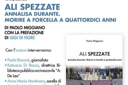 Paolo Miggiano presenta il suo libro “Ali spezzate. Annalisa Durante. Morire a Forcella a quattordici anni” - Corriere Salentino