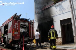 Incendio devasta garage nel centro di Alliste - Corriere Salentino