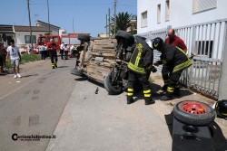 Schianto all'incrocio, Punto si ribalta: 19enne ugentino grave in ospedale - Corriere Salentino
