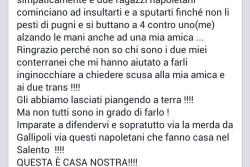 Gallipoli, un leccese difende due trans dagli insulti e scoppia la rissa fuori dalla discoteca - Corriere Salentino