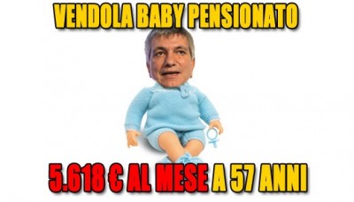 la caricatura che è apparsa sul blog di Grillo