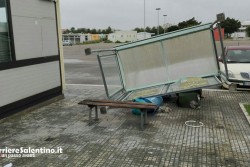 Maltempo, pioggia e danni: crolla tettoia di area servizio, alberi sradicati ed allagamenti in tutto il Salento - Corriere Salentino