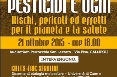 "Pesticidi e Ogm: rischi, pericoli ed effetti per il Pianeta", se ne discute a Gallipoli - Corriere Salentino