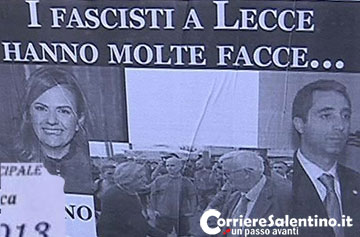 Manifesti pre-raduno Casapound contro la Vice Presidente Manca e il consigliere Congedo: nove indagati