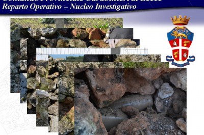 Una polveriera nel muretto a secco della masseria: maxi sequestro di armi, munizioni e tritolo - Corriere Salentino