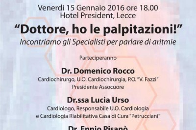 "Dottore, ho le palpitazioni!": al President si discute di aritmie e di terapie per curare l’ansia e lo stress - Corriere Salentino
