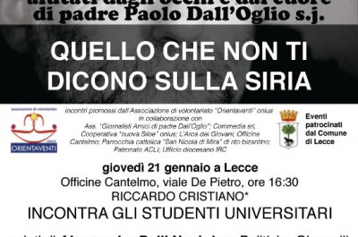 “Quello che non ti dicono della Siria”: incontro alle Officine Cantelmo - Corriere Salentino