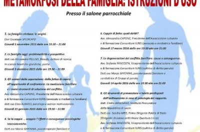 "Metamorfosi della famiglia: istruzioni d'uso", quarto appuntamento del ciclo d'incontri - Corriere Salentino