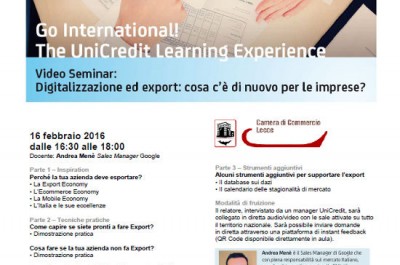 "Digitalizzazione ed export: cosa c’è di nuovo per le imprese": video seminario alla Camera di Commercio - Corriere Salentino