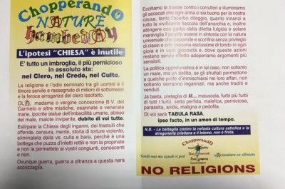 Volantini blasfemi sul sagrato del Santuario di Santa Maria di Leuca nel giorno di Natale: scattano denunce - Corriere Salentino