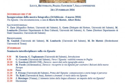 “Lungo la via Egnata": in Rettorato mostra fotografica e seminario interdisciplinare - Corriere Salentino