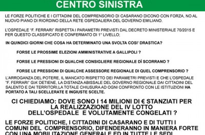 Casarano scende in Piazza per il Ferrari, Stefano: «Perché alle strutture private non si taglia niente?» - Corriere Salentino