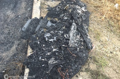 Attentato a Nardò, distrutta l'auto del presidente di Sgm Mino Frasca - Corriere Salentino