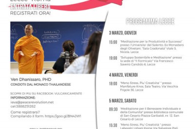 Arriva in Italia “Mind Your Mind. Laboratori di Consapevolezza e Meditazione” - Corriere Salentino