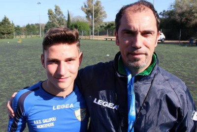Elia Natali insieme al mister Pierluigi Lagna 